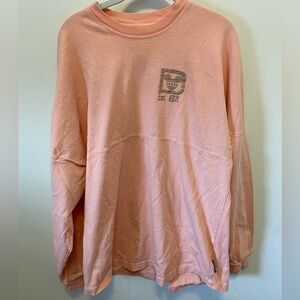 Walt Disney World Spirit Jersey light coral size medium with gold glitter